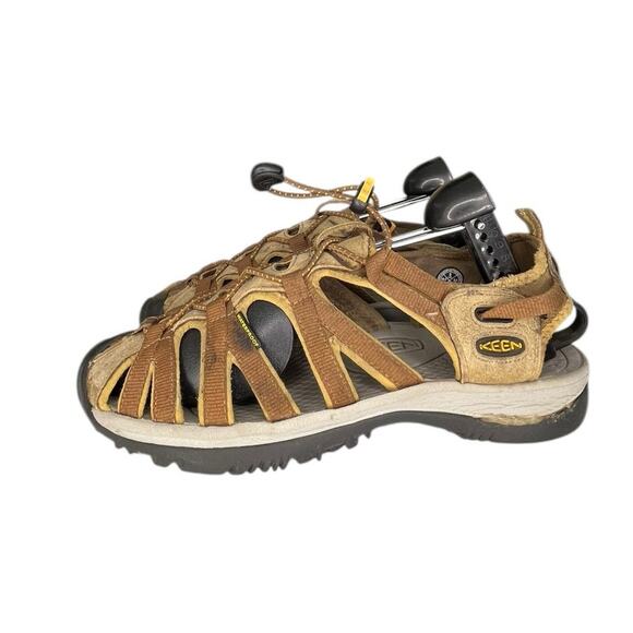 Womens Keen Whisper Leather Strapped Sandals Size 9 Brown BIN36 - Picture 1 of 6
